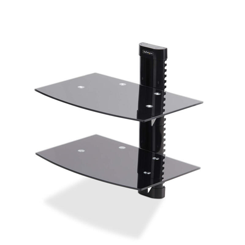 startechcom-dual-floating-wall-mounted-av-shelves-adjustable-height-shelf-for-under-tv-organize-av-equipment-on-blac startechcom-dual-floating-wall-mounted-av-shelves-adjustable-height-shelf-for-under-tv-organize-av-equipment-on-blac