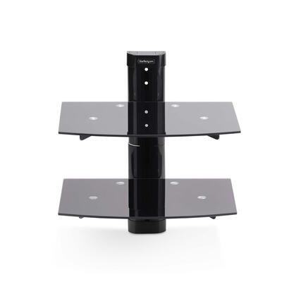 startechcom-dual-floating-wall-mounted-av-shelves-adjustable-height-shelf-for-under-tv-organize-av-equipment-on-blac