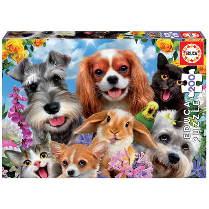 puzzle-educa-200-pzas-sefie-mascotas