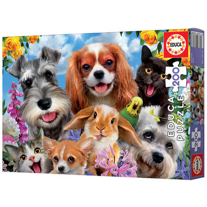 puzzle-educa-200-pzas-sefie-mascotas