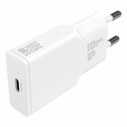 cargador-de-pared-4smarts-pdplug-slim-20w-gan-1c-y-usb-c-cable-15m-blanco