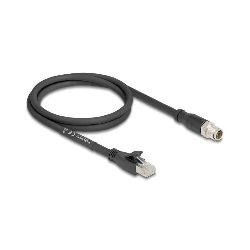 delock-m12-cable-x-kodiert-8-pin-stecker-zu-rj45-stecker-cat5e-s-ftp-flexibel-1-m-schwarz