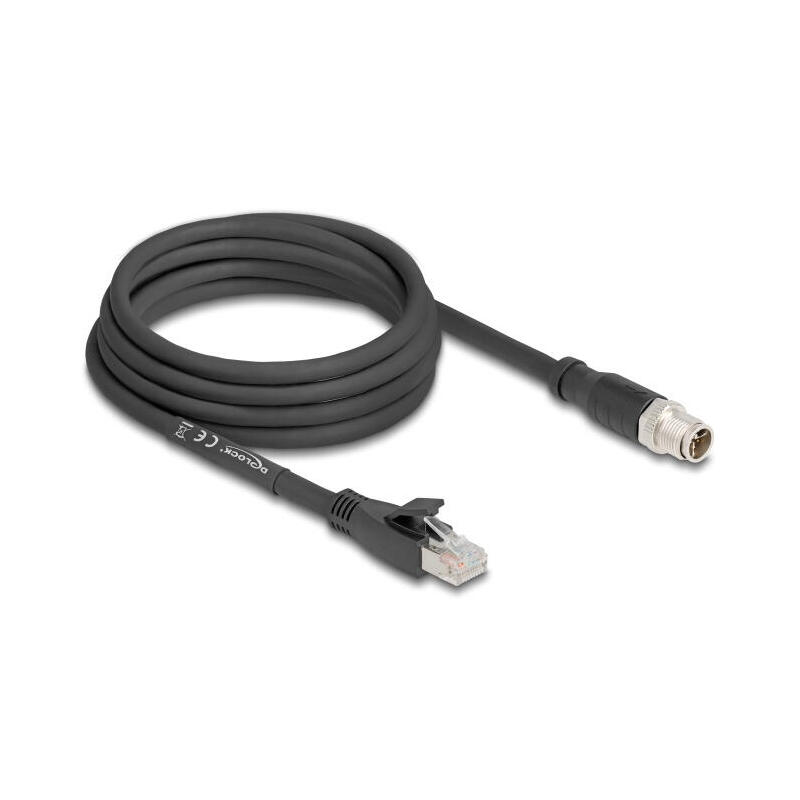 delock-m12-cable-x-kodiert-8-pin-stecker-zu-rj45-stecker-cat5e-s-ftp-flexibel-3-m-schwarz