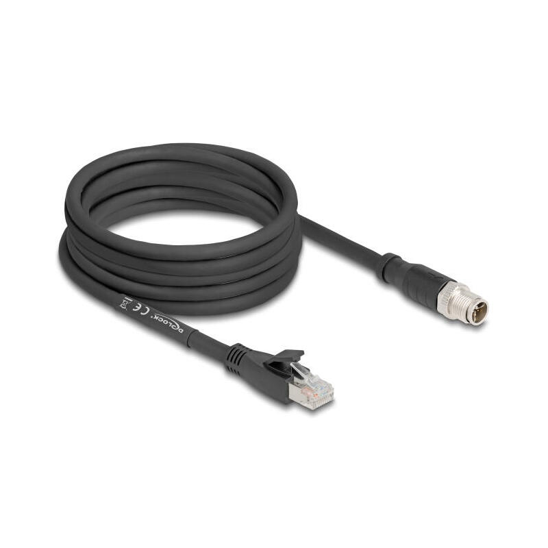 delock-m12-cable-x-kodiert-8-pin-stecker-zu-rj45-stecker-cat5e-s-ftp-flexibel-5-m-schwarz