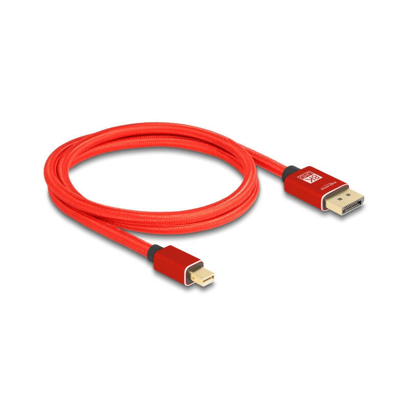delock-mini-displayport-zu-displayport-cable-8k-60-hz-1-m-rot-metall-ohne-einrastfunktion