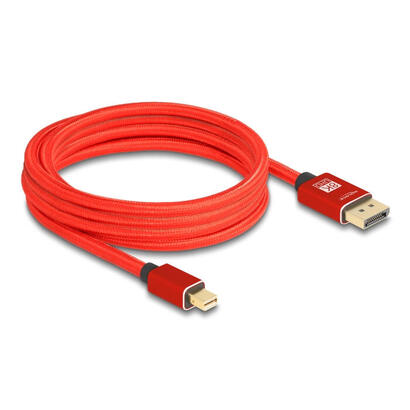 delock-mini-displayport-zu-displayport-cable-8k-60-hz-3-m-rot-metall-ohne-einrastfunktion