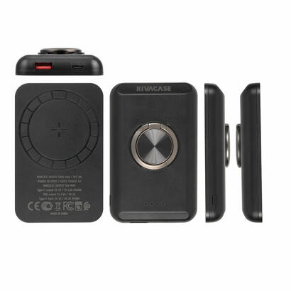 rivacase-va2603-bateria-externa-polimero-de-litio-5000-mah-cargador-inalambrico-negro