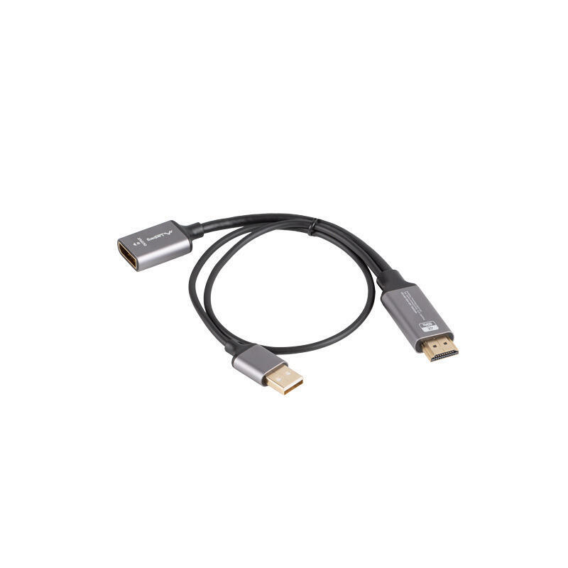 adapter-hdmim-displayportf4k-na-kablu-20cm-srebrny adapter-hdmim-displayportf4k-na-kablu-20cm-srebrny