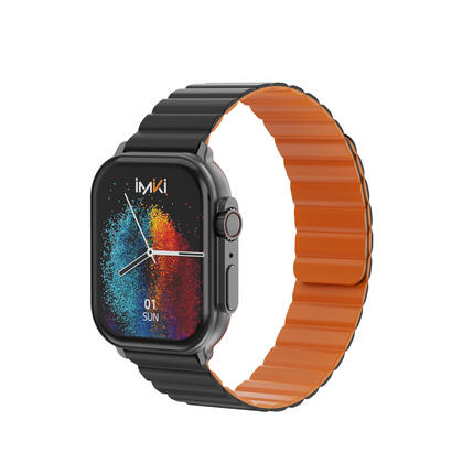 imiki-smartwatch-sf1-blackblack-orange-magnetic-strap