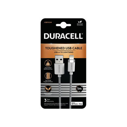 duracell-duracell-1m-usb-a-to-lightning-braided-para-apple-iphoneipad-lightning-white-usb7012w