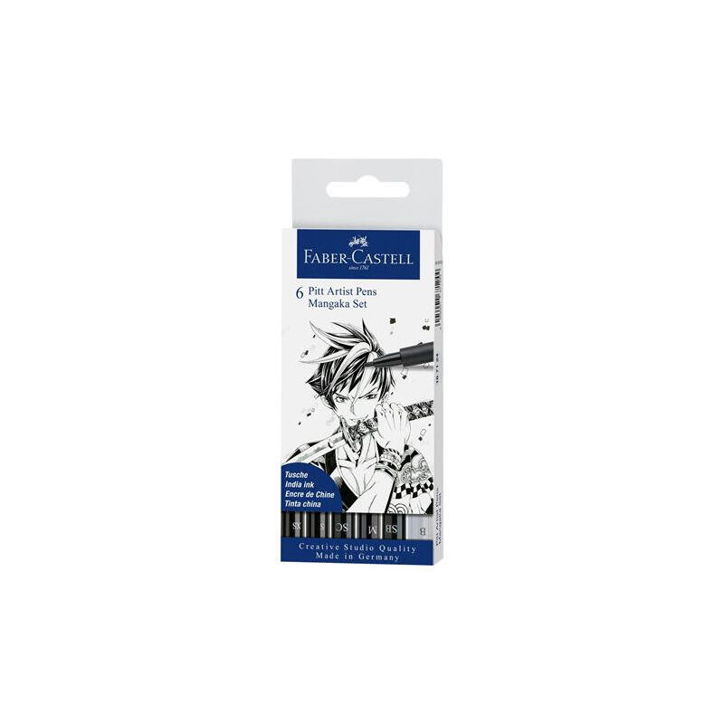 pluma-faber-castell-167124-negro-6-piezas pluma-faber-castell-167124-negro-6-piezas