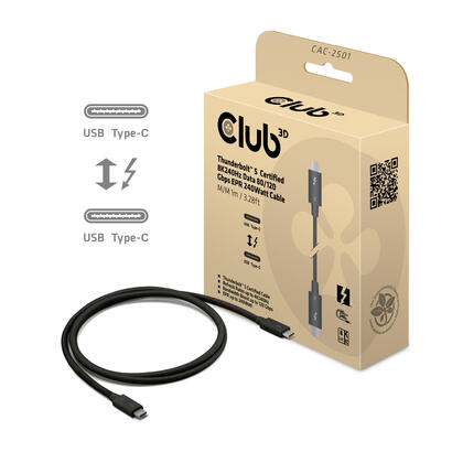 club3d-cac-2501-cable-thunderbolt-1-m-120-gbits-negro