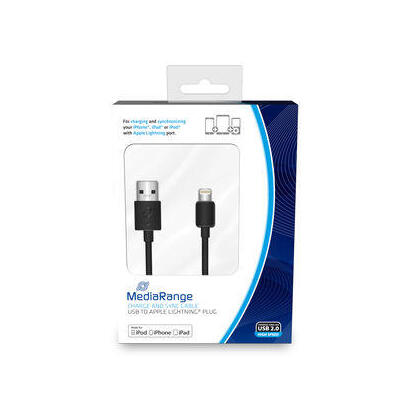 mediarange-lade-u-datencable-usb-20-a-lightning-1m-sw