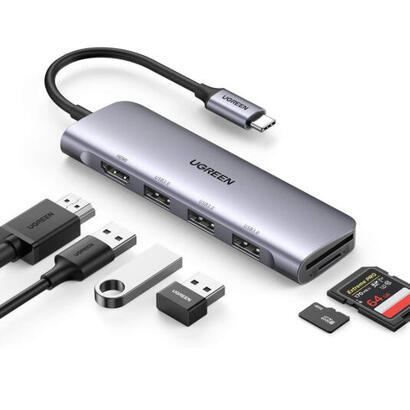 adapter-hub-ugreen-revodok-cm511-usb-c-do-hdmi-3x-usb-a-30-sdtf