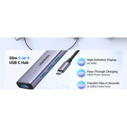 adapter-hub-ugreen-revodok-cm511-usb-c-do-hdmi-3x-usb-a-30-sdtf