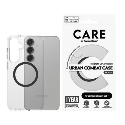 panzerglass-care-by-urban-combat-case-transparent-w-black-qi-compatible-samsung-galaxy-s25-funda-para-samsung-galaxy-s25-transpa
