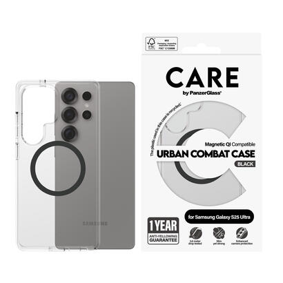 panzerglass-care-by-urban-combat-case-transparent-w-black-qi-compatible-samsung-galaxy-s25-ultra-funda-para-samsung-galaxy-s25-u