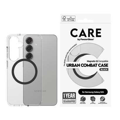 panzerglass-care-by-urban-combat-case-transparent-w-black-qi-compatible-samsung-galaxy-s25-funda-para-samsung-galaxy-s25-transpa
