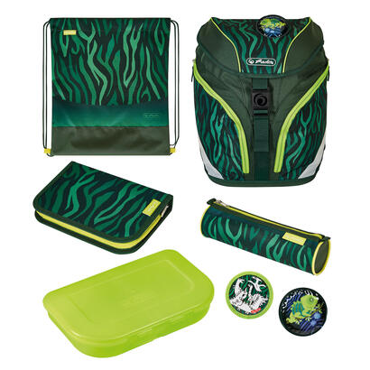 herlitz-softlight-plus-jungle-juego-de-mochila-escolar-nino-poliester-verde-oliva