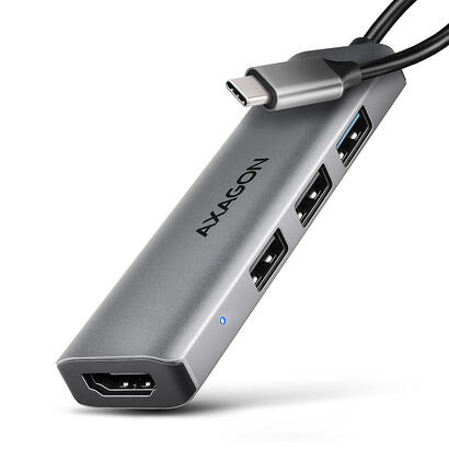 hmc-h3a-wieloportowy-hub-usb-4in1-5gbps-3x-usb-a-2x-usb20-1x-usb30-hdmi-4k30hz-metal-15cm-usb-c-kabel