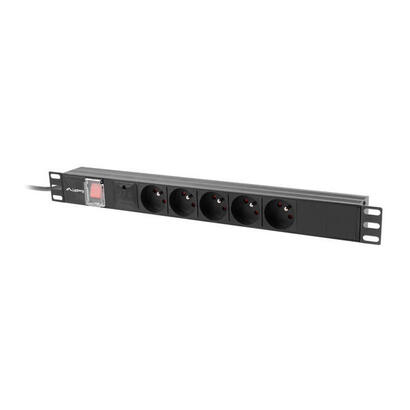 lanberg-pdu-power-distribution-unit-19-1u-16a-5x-230v-french-outelts-2m-c14-black