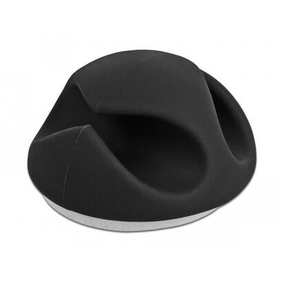 delock-18344-portacables-con-2-pasamuros-juego-de-6-piezas-negro