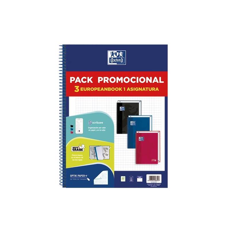 oxford-europeanbook-1-classic-pack-de-3-cuadernos-espiral-formato-a4-cuadriculado-5x5mm-80-hojas-90gr-tapa