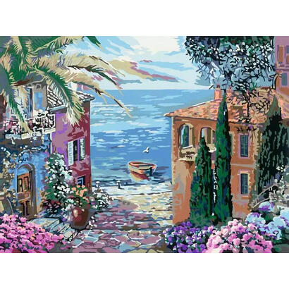 edicion-de-lienzo-de-ravensburger-creart-paisaje-mediterraneo-pintura-23913