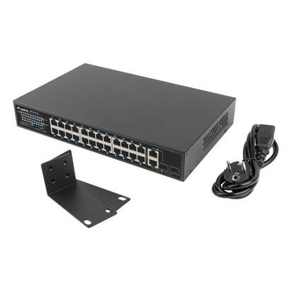 lanberg-switch-rack-19-rsfe-24p-2c-250-24x-100mb-poe-2x-combo-gigabit-250w