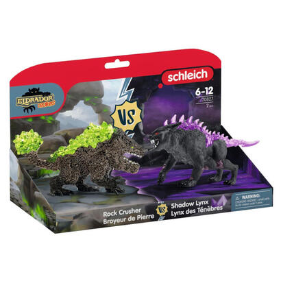 schleich-eldrador-creatures-shadow-lynx-vs-rock-breaker-figura-de-juguete-70827