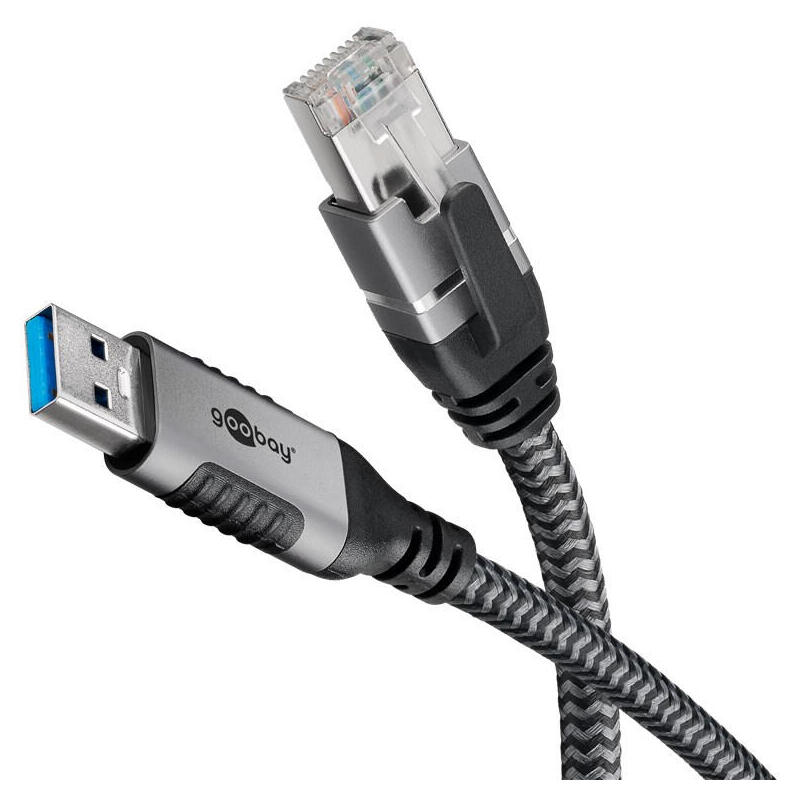 cable-de-goobay-ethernet-usb-a-32-gen1-plugs-rj-45-enchufes-adaptador-lan-negroplateado-75-metros-capa-textil-trenzada-70693