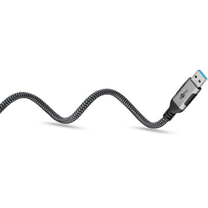 cable-de-goobay-ethernet-usb-a-32-gen1-plugs-rj-45-enchufes-adaptador-lan-negroplateado-75-metros-capa-textil-trenzada-70693