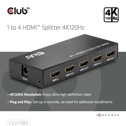 club3d-hdmi-splitter-1-eingang-4-ausgange-4k120hz-uhd-retail
