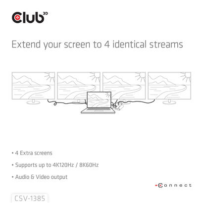 club3d-hdmi-splitter-1-eingang-4-ausgange-4k120hz-uhd-retail