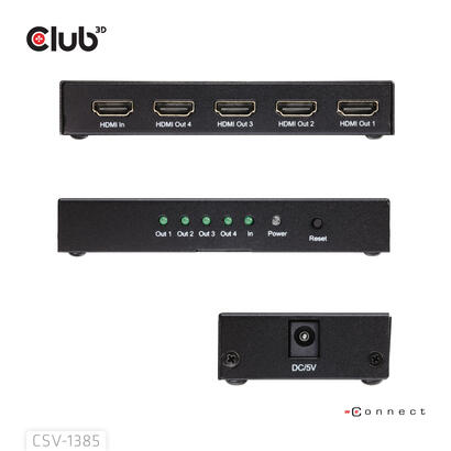 club3d-hdmi-splitter-1-eingang-4-ausgange-4k120hz-uhd-retail