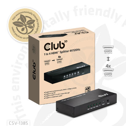 club3d-hdmi-splitter-1-eingang-4-ausgange-4k120hz-uhd-retail