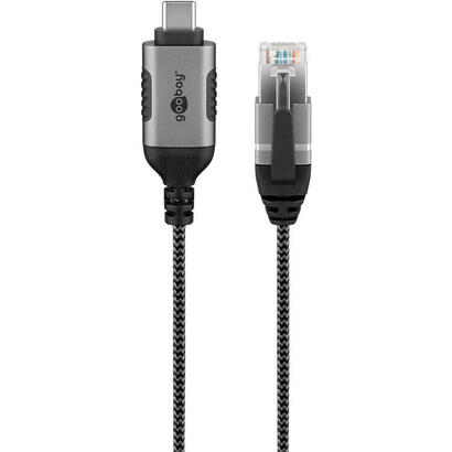 cable-adaptador-ethernet-goobay-usb-c-32-gen2-rj-45-delgado-negro-gris-3-metros-74404