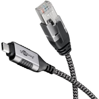 cable-adaptador-ethernet-goobay-usb-c-32-gen2-rj-45-delgado-negro-gris-3-metros-74404