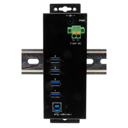 exsys-ex-1186hmvs-2-hub-de-interfaz-usb-32-gen-1-31-gen-1-type-b-5000-mbits-negro