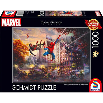 schmidt-spiele-thomas-kinkade-studios-marvel-spider-man-friends-the-ultimate-alliance-rompecabezas-de-1000-piezas-59957