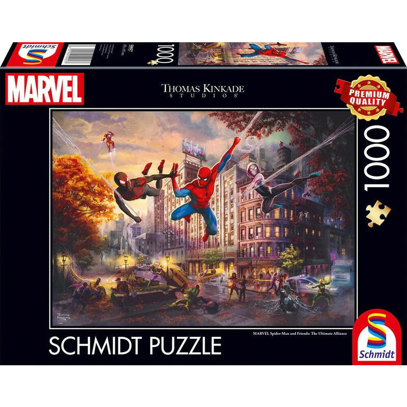 schmidt-spiele-thomas-kinkade-studios-marvel-spider-man-friends-the-ultimate-alliance-rompecabezas-de-1000-piezas-59957