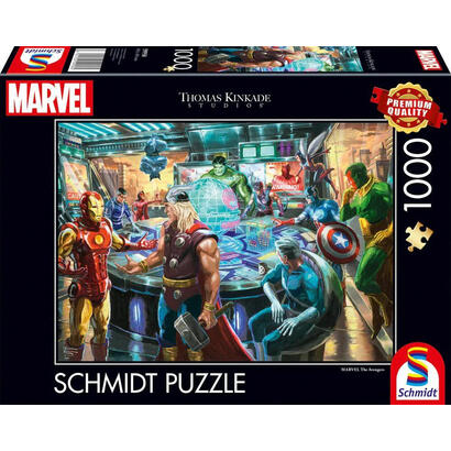 puzzle-schmidt-spiele-thomas-kinkade-studios-marvel-los-vengadores-puzzle-1000-piezas-59958