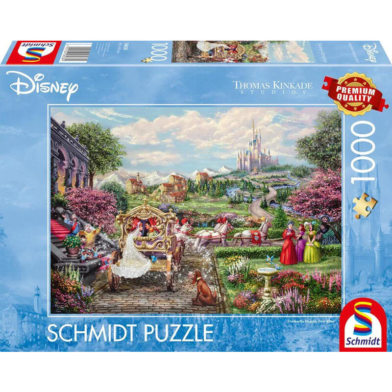 schmidt-spiele-thomas-kinkade-studios-disney-dreams-collection-cenicienta-felices-para-siempre-rompecabezas-de-1000-piezas-58038