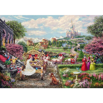 schmidt-spiele-thomas-kinkade-studios-disney-dreams-collection-cenicienta-felices-para-siempre-rompecabezas-de-1000-piezas-58038