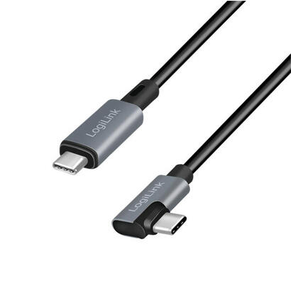 cable-logilink-usb-c-20m-katowy-negro