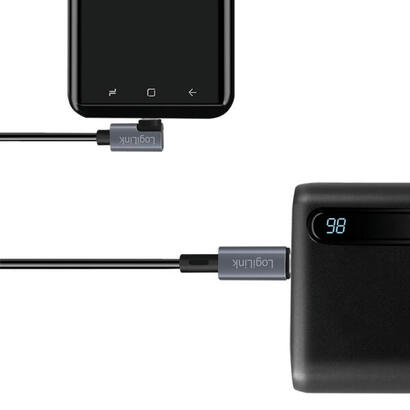 cable-logilink-usb-c-20m-katowy-negro