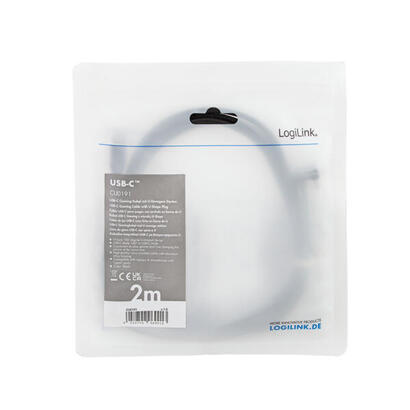 cable-logilink-usb-c-20m-w-oplocie-katowy-negro