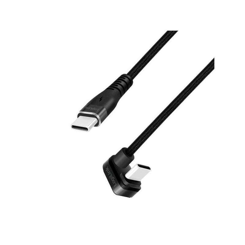 cable-logilink-usb-c-30m-w-oplocie-katowy-negro cable-logilink-usb-c-30m-w-oplocie-katowy-negro