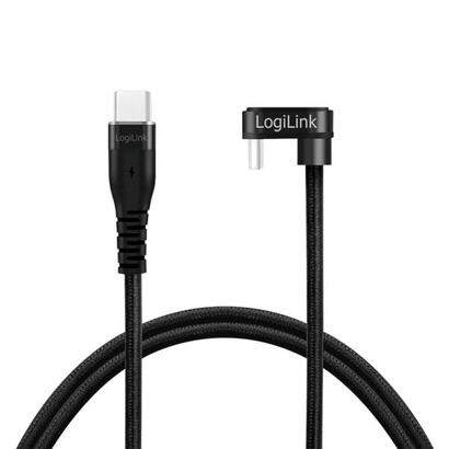 cable-logilink-usb-c-30m-w-oplocie-katowy-negro