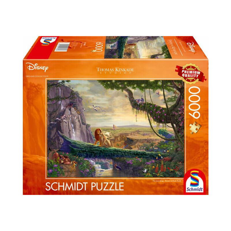schmidt-spiele-thomas-kinkade-studios-disney-dreams-collection-el-rey-leon-regreso-a-pride-rock-puzzle-6000-piezas-57396